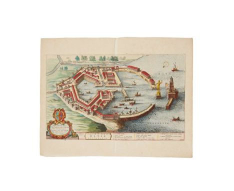  International Maps and City Plans Including Blaeu, India India quae Orientalis… 47 x 54cm, hand-coloured, worn with some dam