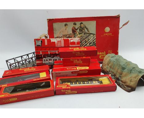 Tri-ang OO gauge No. R3A train set, other OO gauge model railway, Jouef HO gauge Rame Inox Budd and other items - Condition R