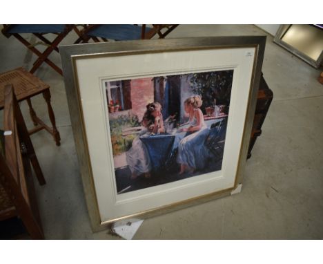 A modern print after Sherree Valentine Daines, Les Secrets, signed and numbered 47/195, 85 x 87cm including mount and frame (