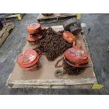 Lot of (4) CM Chain Hoists