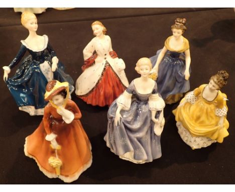 Six Royal Doulton figurines all first quality