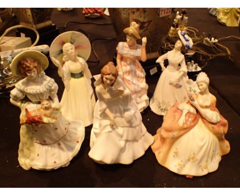 Six Royal Doulton figurines all first quality CONDITION REPORT: No cracks, chips or visible restoration.