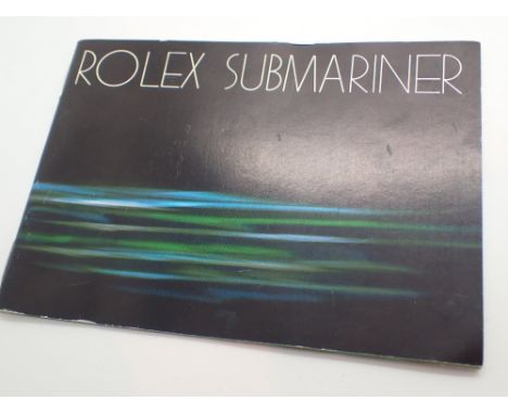 Rolex Submariner leaflet and instruction