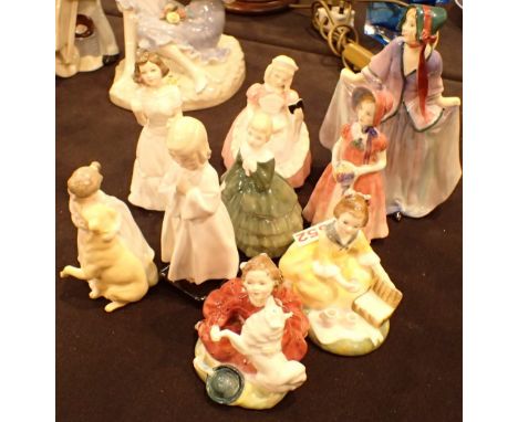 Eight Royal Doulton figurines all first quality CONDITION REPORT: No cracks, chips or visible restoration.