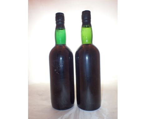 Two bottles of unlabelled vintage Port racked and cellared