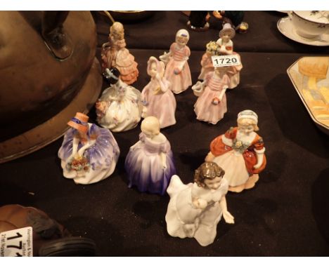 Ten Royal Doulton figurines all first quality CONDITION REPORT: No cracks, chips or visible restoration.