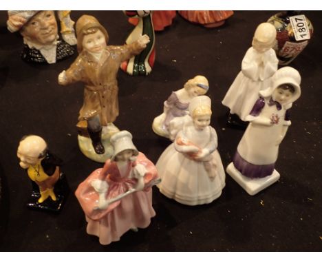 Seven Royal Doulton figurines all first quality CONDITION REPORT: No cracks, chips or visible restoration.