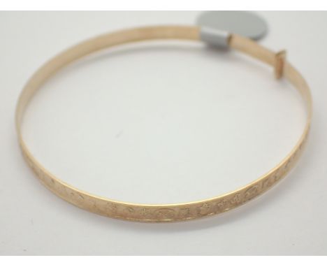 9ct gold baby bangle fully hallmarked
