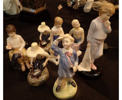 Seven Royal Doulton figurines all first quality CONDITION REPORT: No cracks, chips or visible restoration.