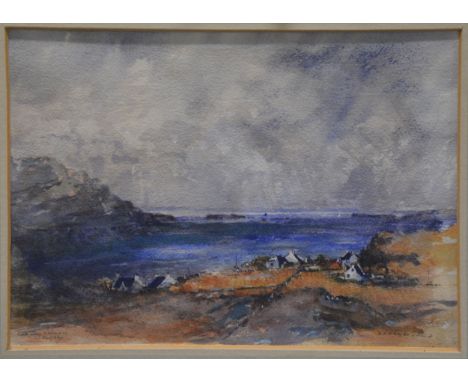 R*D* Macdonald, Loch Bay, Waternish, Isle of Skye signed and titled, watercolour, 24.5cm x 34.5cm; and The Aird on Scalpay, I