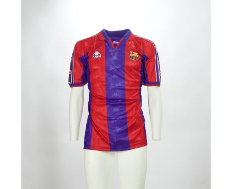 Ronaldo Luís Nazário de Lima - F.C. Barcellona   - Stagione 1995-1996  - Kappa match jersey, no size indicated. Name, number,