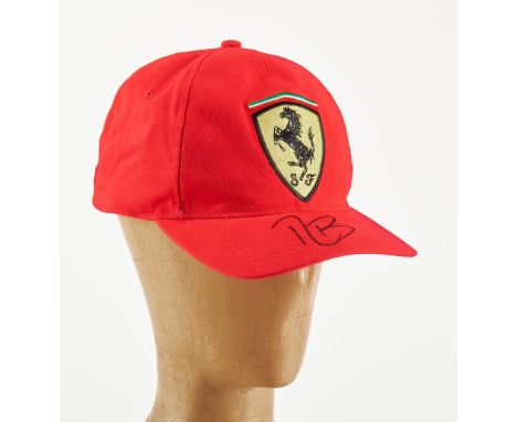 Rubens Barrichello - Ferrari  - 2000/2005  - Official Ferrari cap with the driver's autograph on the visor.