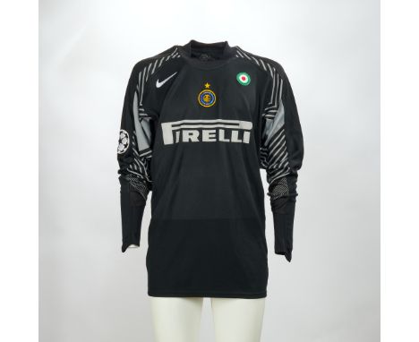 Paolo Orlandoni - F.C. Inter  – Stagione 2007-2008  - Nike match jersey, size XL. Jersey worn on the bench by Paolo Orlandoni