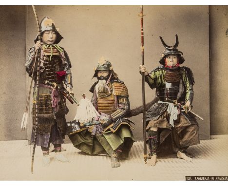 Japan.- Kusakabe Kimbei. [Photograph Album], 50 hand-coloured albumen prints, comprising scenes of hairdressing, washing, a g