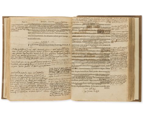 Profusely annotated in a contemporary hand.-  Bible, Latin.- Sanctum Jesu Christi evangelium, secundum Matthaeum, Marcum, Luc