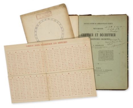 Cryptography.- Hermann (Arthur-Joseph) Nouveau Système de Correspondance Secrète: Méthode pour Chiffrer et Déchiffrer les Dép