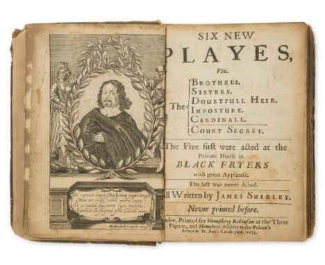 Shirley (James) Six new playes, viz. The Brothers. Sisters. Doubtfull Heir. Imposture. Cardinall. Court secret, first edition