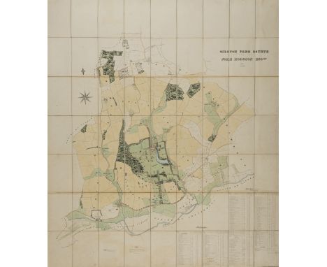 Hertfordshire Estate Map.- Adams (Charles F., surveyor, of Bartway, Hertfordshire) Gilston Park Estate, the Property of John 