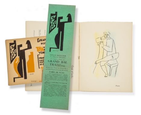 Ballet.- Larionov (Miklhail) & others. Ticket, handbill and programme for the Grand Bal Travestie Transmental 1923, the ticke