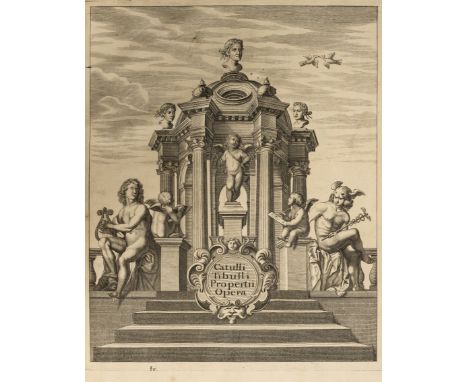 Syston Park copy.- Catullus, Tibullus & Propertius. Opera, [edited by Arthur Annesley], fine engraved additional architectura