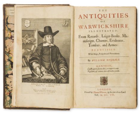 Warwickshire.- Dugdale (Sir William) The Antiquities of Warwickshire, first edition, engraved portrait frontispiece by Wences