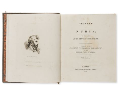 Africa.- Burckhardt (John Lewis) Travels in Nubia, first edition, engraved portrait and 3 engraved maps, 2 folding, advertise