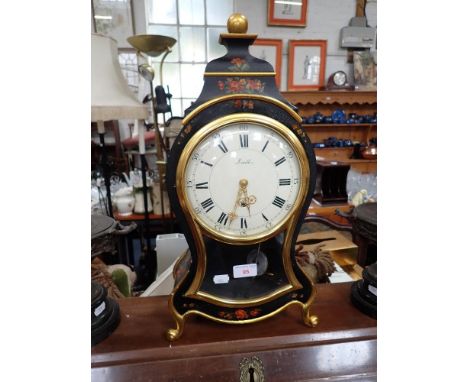 A ZENITH FRENCH STYLE BRACKET CLOCK, with gilt and floral decoration, 51cm high (plus bracket) 