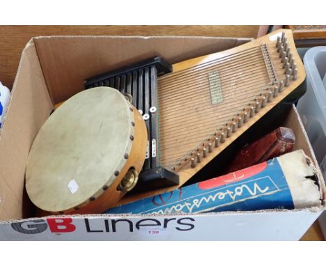 A ZITHER, a metronome and similar items
