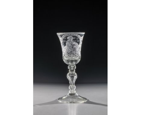 Pokal mit Bildnis Wilhelms V. von Oranien Sachsen, Gluecksburg, oder Niederlande (Glas), Christoffel G. Schroeder, um 1767 (S