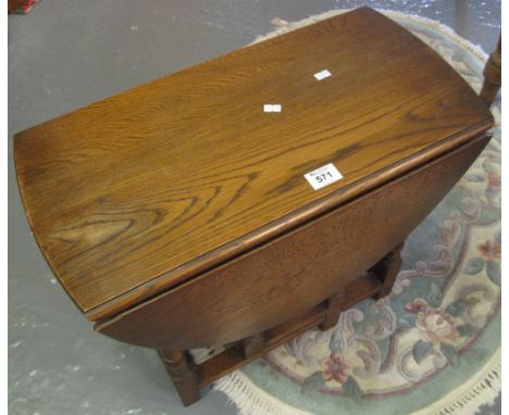 Mid 20th Century oak gate legged table of small proportion.(B.P. 24% incl. VAT)