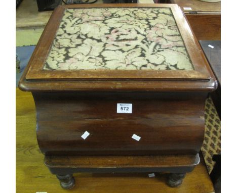 19th Century mahogany commode stool. (B.P. 24% incl. VAT)