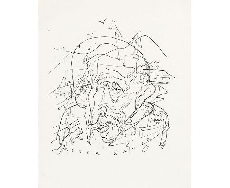 CARRY HAUSER* (Wien 1895 - 1985 Rekawinkel) Alter Bauer Tusche/Papier, 39,5 x 30,5 cm monogrammiert CH, beschriftet Alter Bau