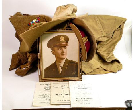 WWII Royal Army medical corps uniform: Including lightweight jacket, Khaki short jacket, hats etc. 