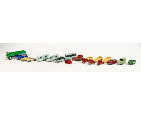 A collection of Matchbox Lesney diecast models to include: Ford Thames Van, Hillman Minx &amp; Caravan,  Bedford Dunlop Adver