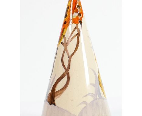 Clarice Cliff (Wilkinson) sugar sifter in the Rhodanthe design: Height 14.5cm 