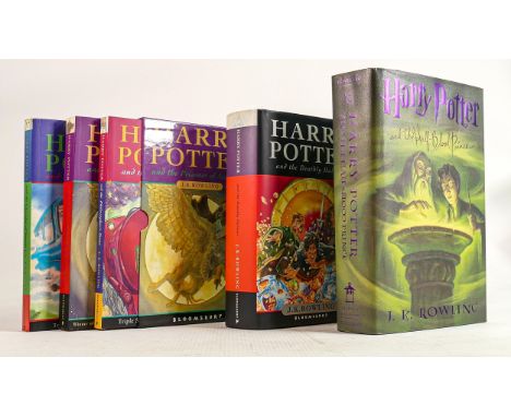 Collection of Harry Potter books: Including Deathly Hallows, boxed set and American first edition Half Blood Prince (reverse 