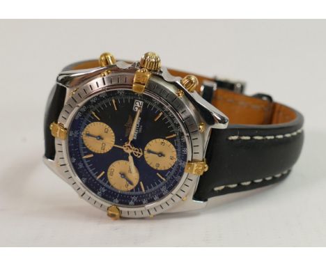 Breitling Gents Chronomat automatic wrist watch: Winds, ticks, sets &amp; runs down, chrono button functions work. 