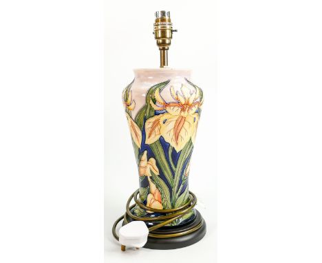 Moorcroft Windrush lamp base: Height 33cm with fittings 