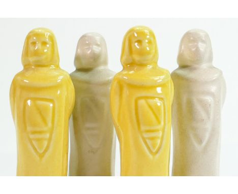 Lemon &amp; white ceramic chess set: Height of King 14cm 
