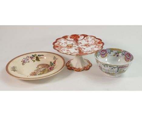 Wileman Pottery items to include: J.F Wileman soup bowl in the Four Season pattern, J.F Wileman 15cm diameter bowl &amp; Wile