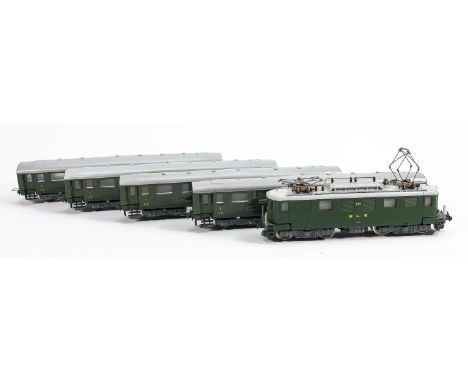 Trix Ho Express 255 BLS Electric Model Train &amp; Carriages: Boxed 