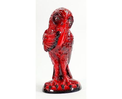 Peggy Davies Ruby Fusion Grotesque bird figure The Whisperer: Height 27cm 