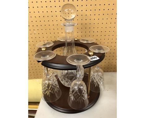 MALLET DECANTER AND A WINE DRINKING CAROUSEL