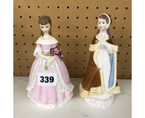 ROYAL WORCESTER FIGURE MODESTY AND ROYAL WORCESTER FIGURE EVENING ENGAGEMENT