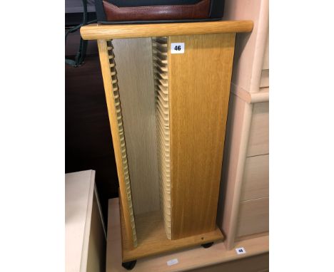 OAK CD STORAGE TOWER