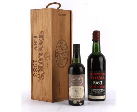 Port, Taylors Late bottled Vintage 1978, Magnum bottle in OWC, together with a bottle of Quinta Noval 1963 and a half bottle 