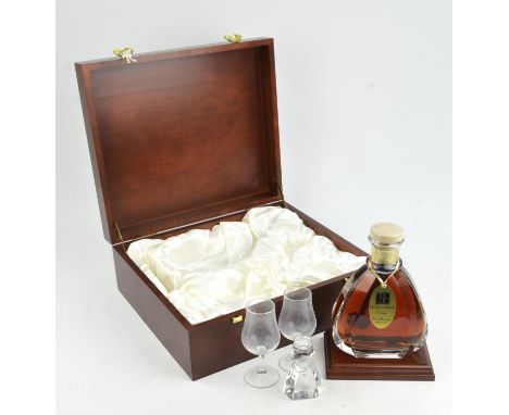 Spirits, Excellence de Belliard, Cognac Gran Champagne, Hors D' Age, in a clear glass Sevres decanter with stopper and two gl