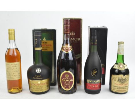Cognac Grande Champagne Cognac, Domaine De La Voute, Grande Réserve, Foudre No.8, 1 bottle, together with VSOP Courvoisier co