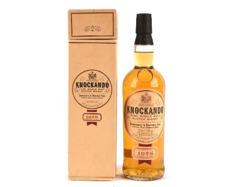 Whisky ; Knockando, 1978 pure single malt Scotch whisky, distilled and bottled by Justerini & Brooks Ltd, boxed.  (1)