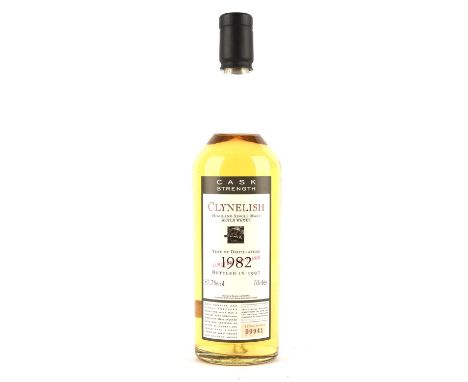 Whisky ; Clynelish 1982, cask strength, Highland single malt Scotch whisky, bottled in 1997, bottled at the Clynelish distill